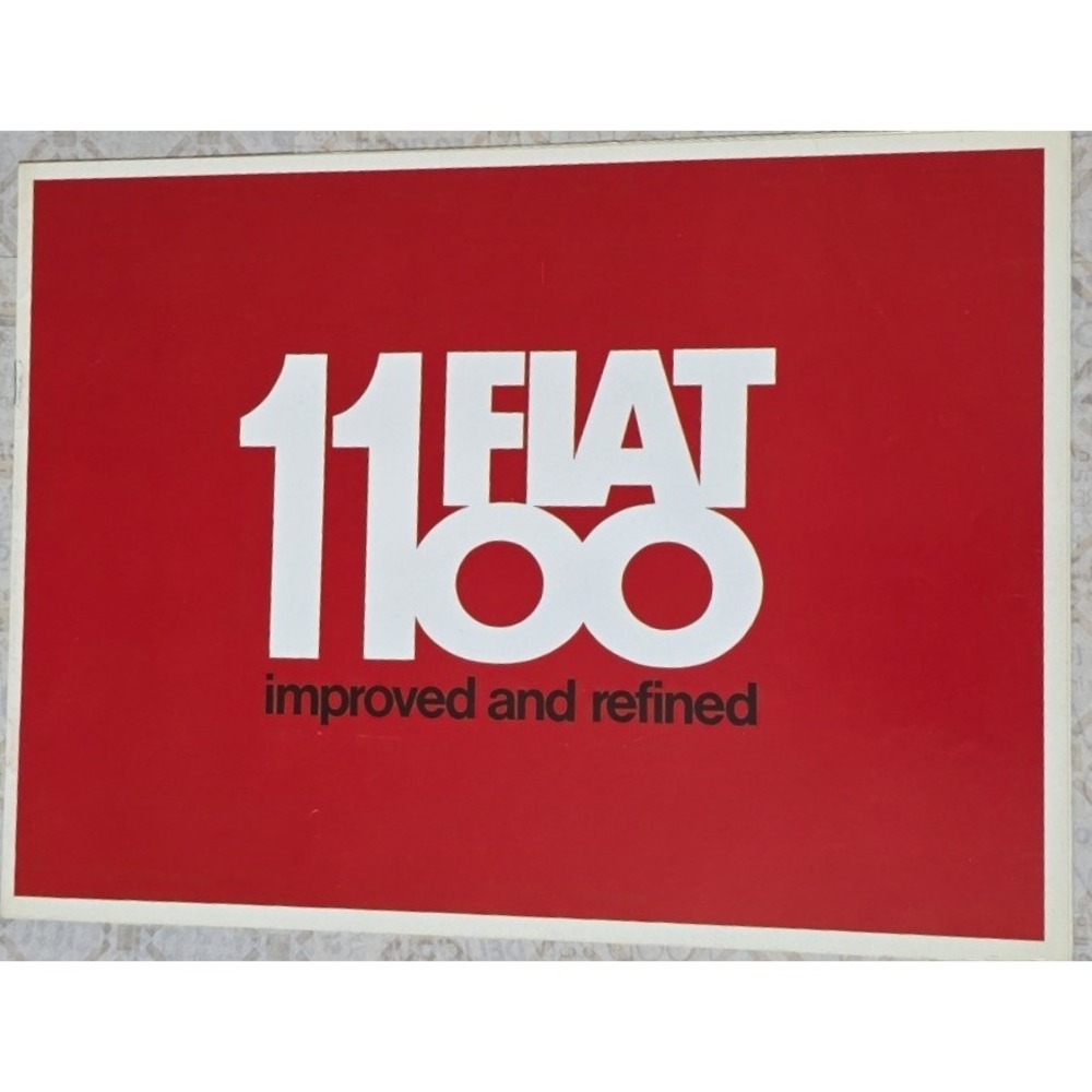 Fiat 1100 Original Sales Brochure Booklet Vintage Car Advertisement 1960s
